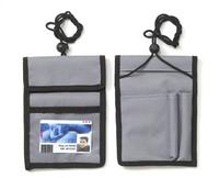 Credential Wallet Holder, front card holder W/Velcro coin pocket, back pen and velcro pocket