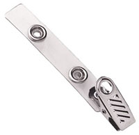 1 Hole Ribbed Face Clip with Clear Strap