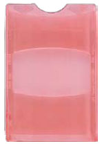 Clear Rigid Translucent Plastic Card Holder, thumb notch