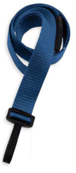 Lanyard, flat MicroWeave ribbed poliester, non break-away, choice of attachment, 5/8