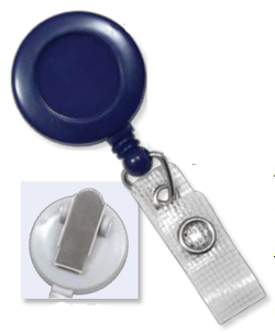 Round Badge Reels - Spring Clip - Reinforced Vinyl Strap