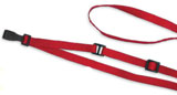 Lanyard, adjustable, flat MicroWeave, Break-Away, No-twist plastic hook, 3/8 wide