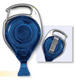 Carabiner-style badge reel - Chrome outer frame - Belt Clip - No-Twist