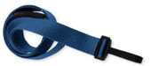 Lanyard, flat MicroWeave ribbed poliester, non break-away, choice of attachment, 5/8 wide