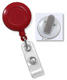 Round Badge Reels - Spring Clip - Clear Vinyl Strap