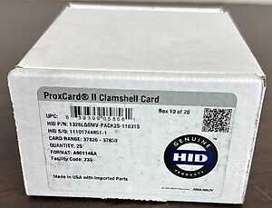 HID 1326LGSMV-PACK25-110315 ProxCard II with ADI A901146A format - 25 Pack