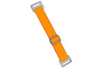 Anti-Microbial Neon Orange Adjustable Elastic Arm Band Strap