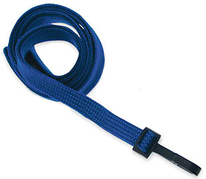 Lanyard, flat MicroWeave ribbed poliester, non break-away, choice of attachment, 5/8