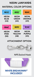 Neon Breakaway Lanyard, 5/8