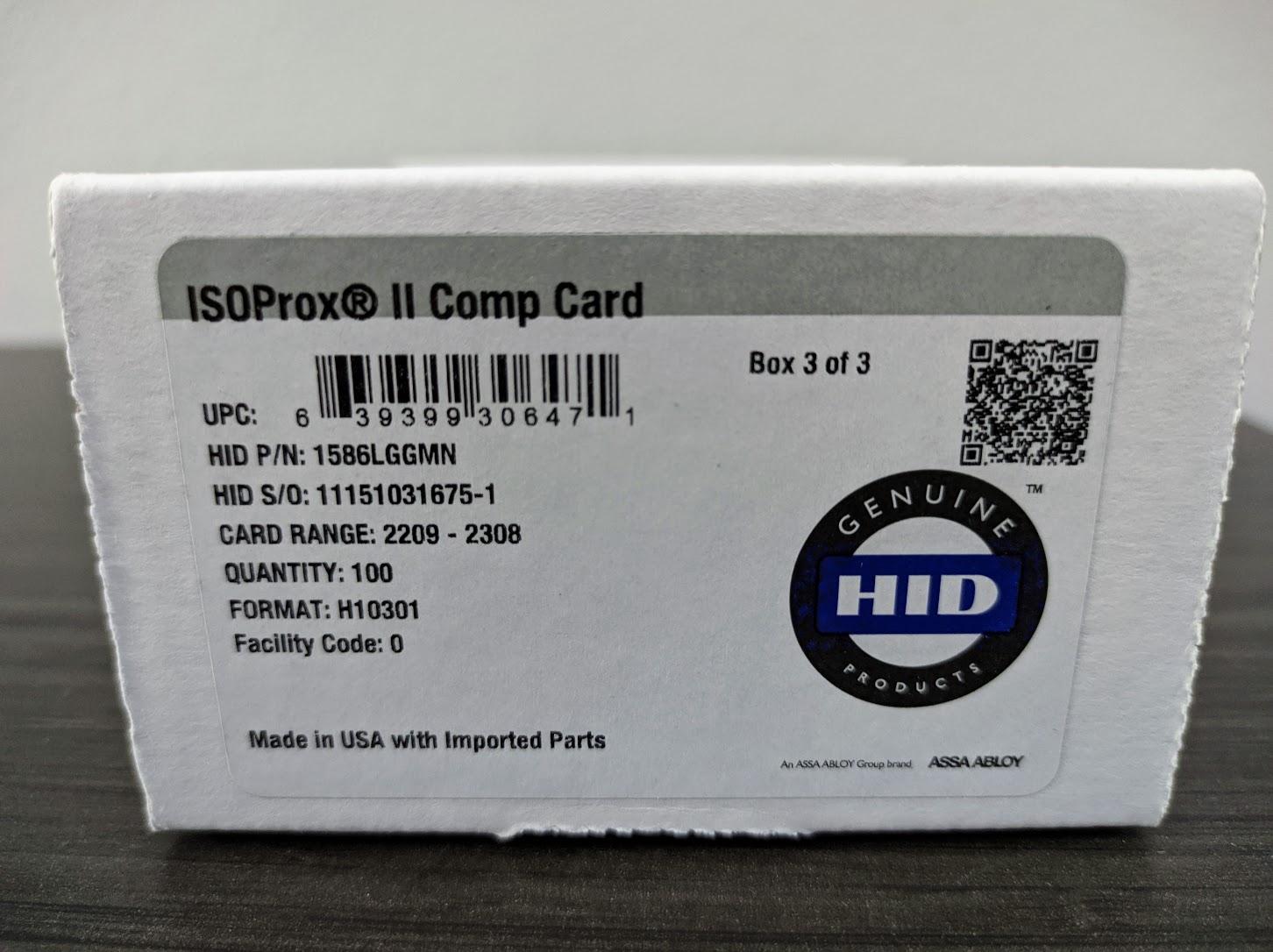 *OVERSTOCK* HID 1586LGGMN ISOProx II Composite Prox Cards, pack of 50