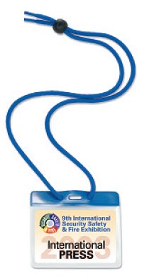 Color-Coded Badge Holder with Neck Cord, 100/pak