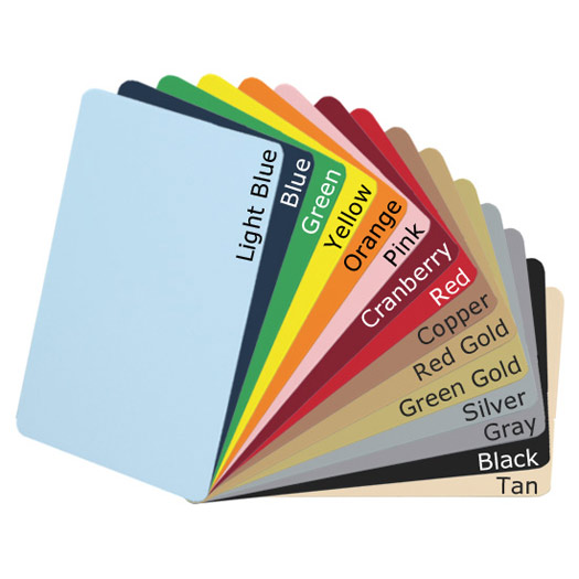 PVC Colored Card 30 mil, CR80 Qty. 1000
