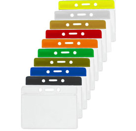 Soft Color Bar Vinyl Badge Holder