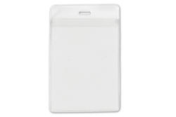 Clear Vinyl Vertical Holder with Front and Back Pockets, 3