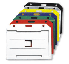 Colored Molded Rigid Plastic Two-Sided Multi-Card holder - Horizontal