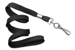 Lanyard, flat braid, non-breakaway, choice of attachment, 3/8