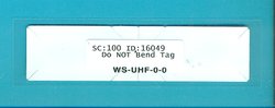 AWID WS-UHF-0-0 Windshield Adhesive Tag for the LR-2000, 2200 & 3000 reader