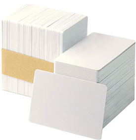 104523-111 Zebra white PVC cards, 30 mil (500 cards)