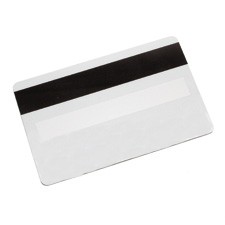 Blank white PVC card with Hi-Co mag stripe and signature strip, 30 mil, CR-80, 500/box