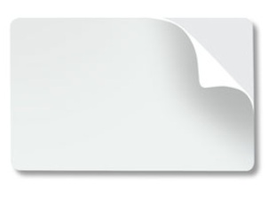 CR79 24 mil PVC adhesive card, paper back liner, 500/pack