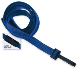 Lanyard, flat braid, break-away, choice of attachment, 3/8