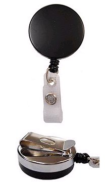 Heavy Duty Plastic/Metal Badge Reel - Chromed - Belt Clip