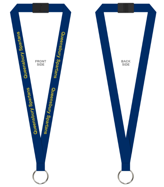 Custom Lanyard - QUEENSBURY SPARTANS